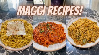 Maggi Recipes  Chilli Garlic Cheesy Piri Piri amp Makhani Maggi 🍝 CookWithGG [upl. by Maxa243]