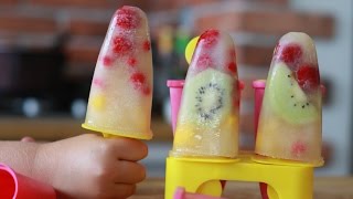 Domowy przepis na lody owocowe wegańskie lody  FRUIT POPSICLE [upl. by Sarson]