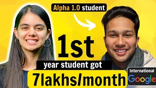 How did he got Internship at Google International in First year Alpha 10 student [upl. by Asiek]