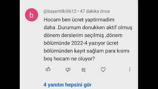 AÖL EK Sınav 20224 Dönem Sınavı olacak ve ders seçimi bir kaç gün içinde başlayacak [upl. by Rednave366]