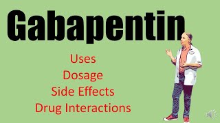 Gabapentin Side Effects 100mg 300 mg Dosage for nerve pain and withdrawal [upl. by Asiak18]