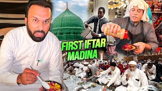 1st IFTAR in Masjid Nabawi 💚 amp Ramadan Night Scenes in Madina ✨ Giveaway Details [upl. by Aicirtal]