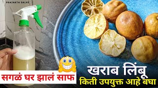 सडलेल्या लिंबाने केला चमत्कार😱  Homemade Cleaner  Cleaning Hack  Lemon Cleaner prajaktasalve [upl. by Niamreg]