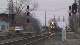 Fostoria OH Rail Activity  Evening of 3282014 [upl. by Eadrahc]