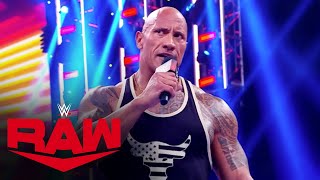 The Rock makes a surprise return to Raw Raw highlights Jan 8 2024 [upl. by Solitta]