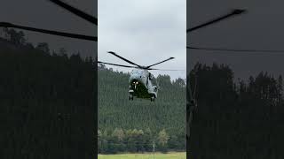 Royal Navy Grey Merlin HM2 Helicopter flys into Braemar in Cairngorms Scotland May 2023 shorts [upl. by O'Shee]