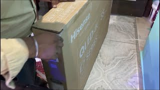 Hisense QLED 4K 55 Inch E7 SERIES Unboxing And Installation [upl. by Kannav]