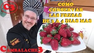 COMO CONSERVAR LAS FRESAS DE 3 A 4 DÍAS ¡¡MAS [upl. by Naesyar]