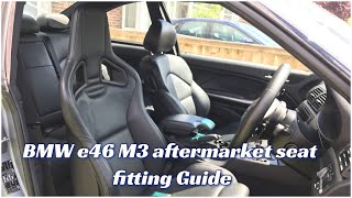 BMW e46 M3 aftermarket seat fitting guide  Recaro goodness [upl. by Daniela831]