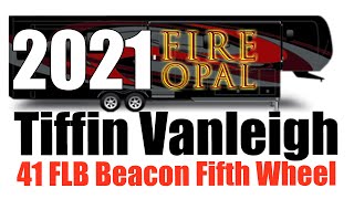 2021 Tiffin Vanleigh Beacon 41FLB Luxury Fifth Wheel Review  Fire Opal Paint amp White Linen Cabinets [upl. by Natye]