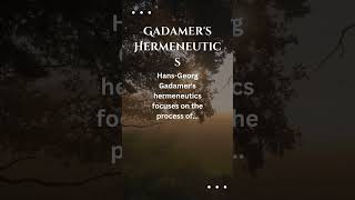 GADAMERS HERMENEUTICS [upl. by Daza]