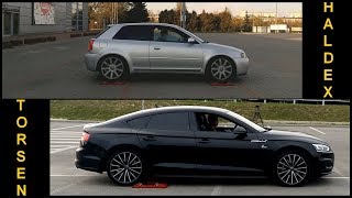 SLIP TEST  HALDEX vs TORSEN  Audi S3 Quattro 2000 vs Audi A5 Quattro 2017  4x4testsonrollers [upl. by Assilram]