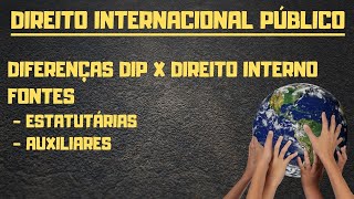 Direito Internacional Público  Diferenças para o direito interno e fontes do DIP [upl. by Inava]