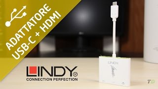 Lindy  Adattatore USBC con HDMI  RECENSIONE ITA [upl. by Lorens]