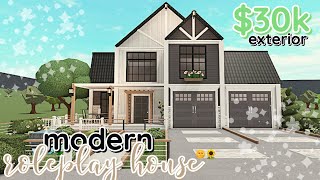 Bloxburg  2Story Aesthetic Family Home Exterior  House Build  40k [upl. by Mcclelland]