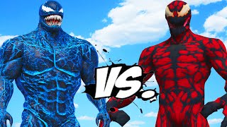 BLUE VENOM VS CARNAGE  EPIC BATTLE [upl. by Ecneralc]