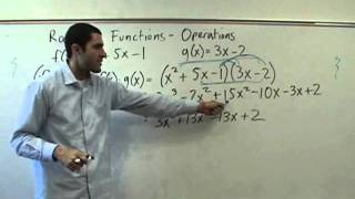 Algebra 2  Operations on Functions  f o gx [upl. by Ennadroj]