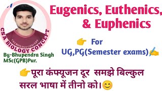 Eugenics Euthenics and Euphenics By Bhupendra Singh MScGenetics and plant breeding [upl. by Lleruj]