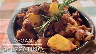 SPEZZATINO CON PATATE VEGAN ricetta facile e buonissima senza carne [upl. by Namzaj]