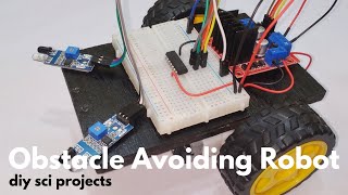 Obstacle Avoiding Robot using IR Sensor diy sci projects [upl. by Luanne]