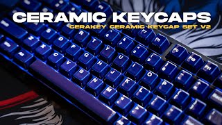 Cerakey Ceramic Keycap Set V2 Review  Indigo with Legends [upl. by Omor]