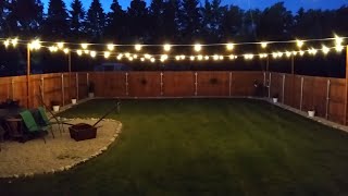 Hanging String Lights Over Our Entire Backyard [upl. by Oicneconi]