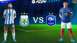 FC24  Messi  Mbappe  ARG vs FRA  Look who is Greatest of all times  PS5 Game Play [upl. by Nonahs]