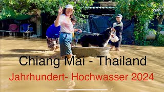 Thailand Chiang Mai  Hochwasser 2024 tausende Häuser geflutet 30 Stadtgebiet Katastrophe [upl. by Airbas]