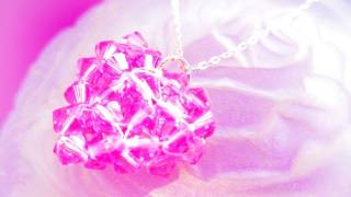 Beaded Crystal Heart Pendant Tutorial [upl. by Lily]