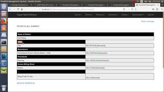 7 Printing the Itemized Bill for a Patient [upl. by Scevo]