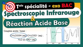 Réaction ACIDE BASE amp spectroscopie IR 🎯 BAC  Terminale spé physique chimie  ✅ Exercice corrigé [upl. by Casaleggio]