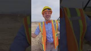 Blippi Sings in an Excavator🧡🩵  Blippi Shorts  shorts blippi excavator [upl. by Yelnoc]