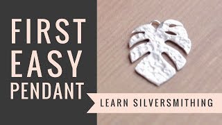 HOW TO MAKE A PENDANT  list of tools Silversmithing for beginners Basic jewelry making techniques [upl. by Milissa]