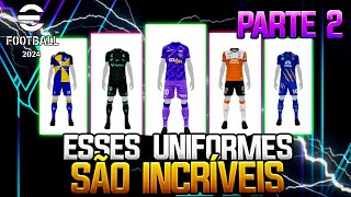 TOP 15 UNIFORMES MAIS BONITOS DO EFOOTBALL 2024 MOBILE [upl. by Anaxor778]