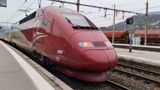 Frecciarossa 1000 Infra G1206 ferrotract et fret sous la neige isèroise bonus Thalys [upl. by Cathyleen]