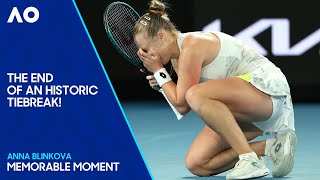 Anna Blinkova Wins Longest Singles Tiebreak Ever at a Grand Slam  Australian Open 2024 [upl. by Roybn]