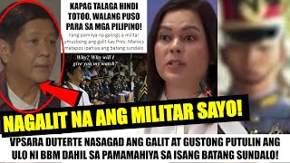 Matapos IBULGAR ni VP SARA ang PAMAMAHIYA sa Isang SUNDALO Mga MILITAR NAGALIT NA Kay Pres MARCOS [upl. by Jeavons41]