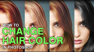 How to Change Hair Color in Photoshop [upl. by Rednave]