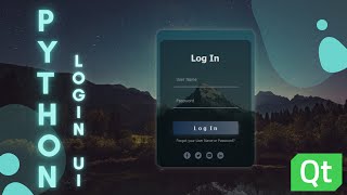 PyQt5 tutorial  login Form GUI 04 [upl. by Aniger]