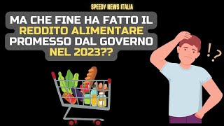 MA CHE FINE HA FATTO IL REDDITO ALIMENTARE PROMESSO DAL GOVERNO NEL 2023 [upl. by Spatz642]