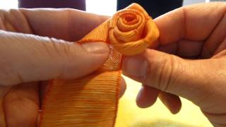 Einfache Rose selber binden do it yourself ribbon rose [upl. by Magdaia]