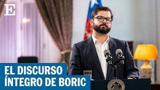 Chile El discurso íntegro de Boric tras el rechazo a la Constitución  El País [upl. by Lucic497]