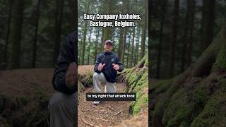 Visiting one of the foxholes Easy Company occupied just east of Bastogne in the Ardennes [upl. by Leryt71]