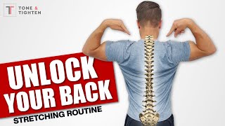 Unlock Your Entire Back FAST Full Spine Stretching Routine [upl. by Ahsieker]