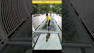 Cleaning Glass Bridge In China 🤔😱shorts [upl. by Schnurr]