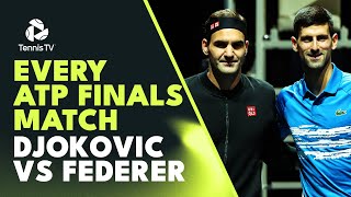 EVERY Novak Djokovic vs Roger Federer ATP Finals Match [upl. by Telrats]