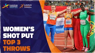 Womens Shot Put  Top 3 throws  Munich 2022 [upl. by Jegar]