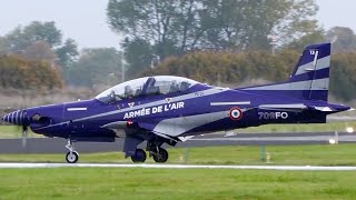 4K 3X French AF Pilatus PC21 departs after a nightstop at Leeuwarden [upl. by Oiramd]