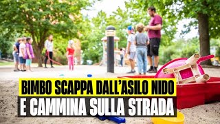 BIMBO DI 2 ANNI SCAPPA DALLASILO NIDO E CAMMINA PERICOLOSAMENTE IN STRADA SALVATO DA UN PASSANTE [upl. by Fernando]