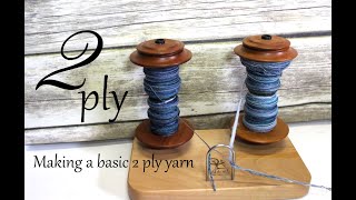 Making a basic 2 ply yarn [upl. by Ahtabat]